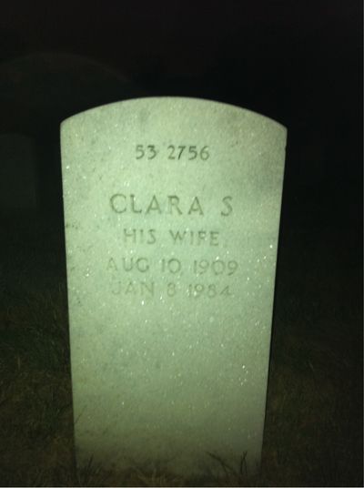 Headstone Back of Cecil Truett. Arlington National Cemetery.