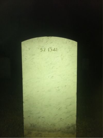 Headstone Back of Robert Maurice Brown. Arlington National Cemetery.