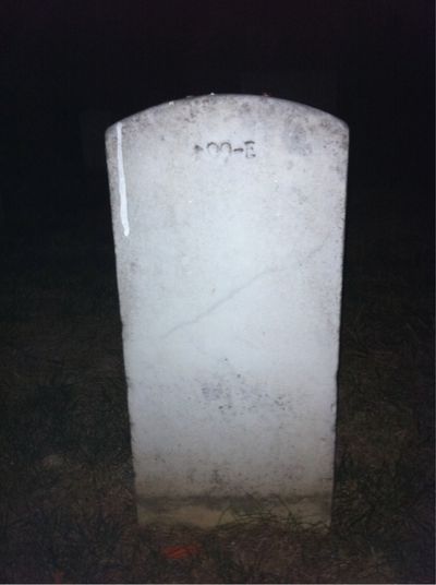 Headstone Back of Elizabeth Pruett. Arlington National Cemetery.