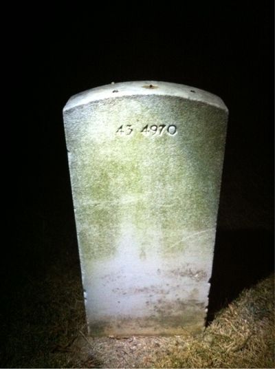 Headstone Back of John H Jenkins. Arlington National Cemetery.