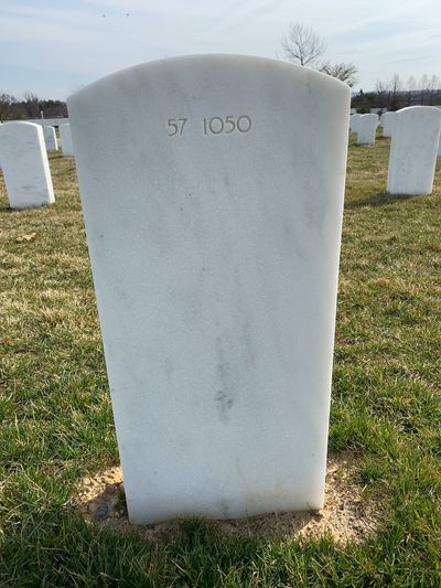 Headstone Back of Edward Madison Scott. Arlington National Cemetery.