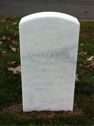 Headstone Back of Robert L Walton. Arlington National Cemetery.