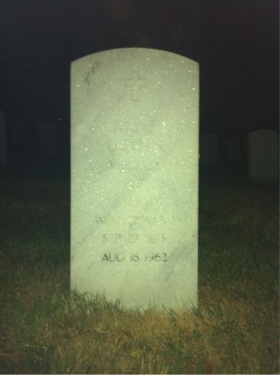 Headstone Front of Bergit Guynn. Arlington National Cemetery.