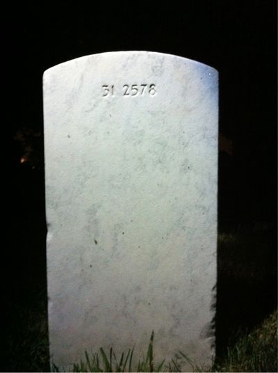 Headstone Back of Gertrude Orthman. Arlington National Cemetery.