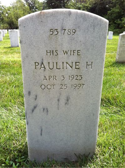 Headstone Back of Joseph Adam Cznadel. Arlington National Cemetery.