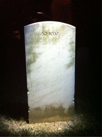 Headstone Back of Clarence Robinson JR. Arlington National Cemetery.