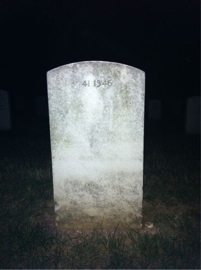 Headstone Back of Norman F Dutter. Arlington National Cemetery.