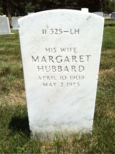 Headstone Back of Margaret Seely. Arlington National Cemetery.