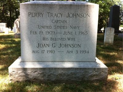 Headstone Front of Joan Johnson. Arlington National Cemetery.