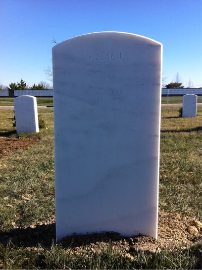 Headstone Back of Eldridge F Williams. Arlington National Cemetery.