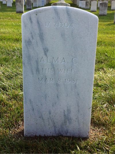 Headstone Back of John Nicola. Arlington National Cemetery.