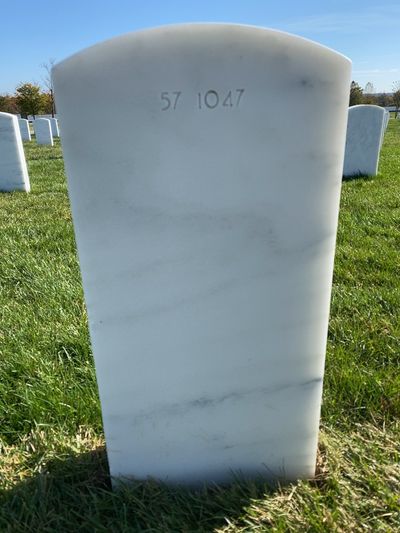 Headstone Back of Edgar K Parks. Arlington National Cemetery.