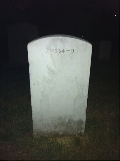 Headstone Back of John Jordan. Arlington National Cemetery.