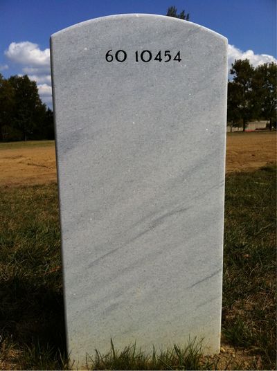 Headstone Back of Roger Kim Cheadle. Arlington National Cemetery.