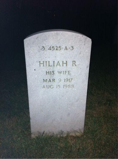 Headstone Back of Edward Hinz. Arlington National Cemetery.
