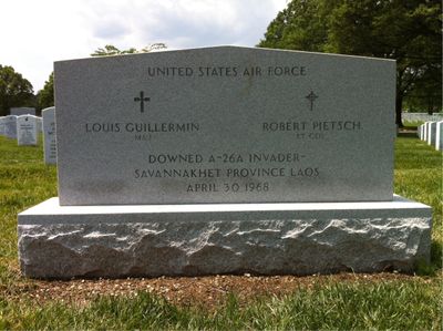 Headstone Front of Louis Fulda Guillermin. Arlington National Cemetery.