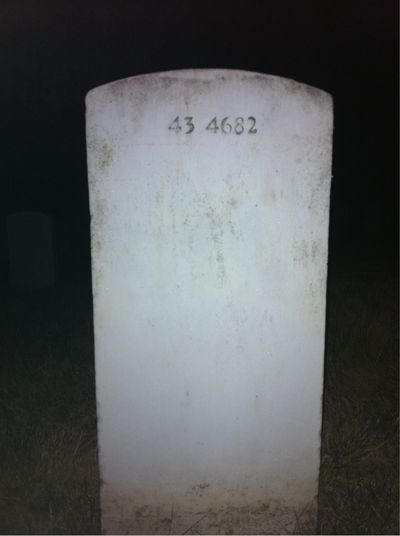 Headstone Back of Peter Conaway. Arlington National Cemetery.