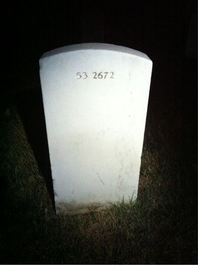 Headstone Back of John Clancy. Arlington National Cemetery.