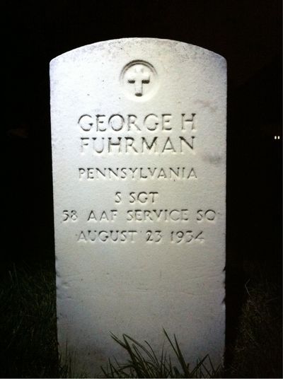Headstone Front of Amanda Fuhrman. Arlington National Cemetery.