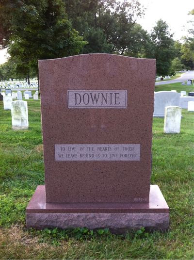 Headstone Back of Currie S Downie. Arlington National Cemetery.