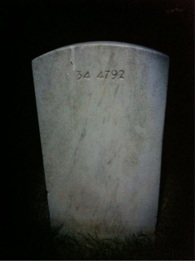 Headstone Back of Ary Goldberg. Arlington National Cemetery.