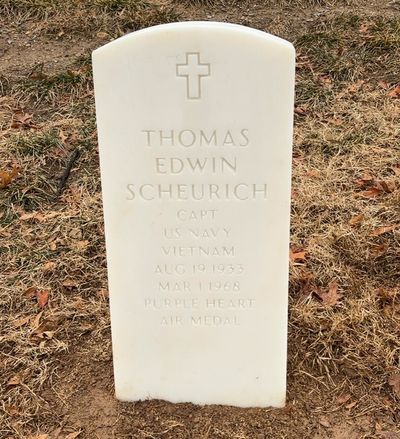 Headstone Front of Eileen Scheurich. Arlington National Cemetery.