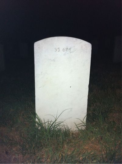 Headstone Back of Clair Melvin Snyder. Arlington National Cemetery.