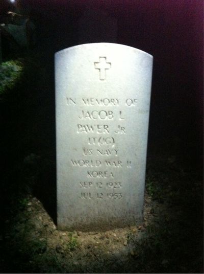 Headstone Front of Jacob Pawer. Arlington National Cemetery.
