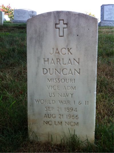 Headstone Front of Dorothy Duncan. Arlington National Cemetery.