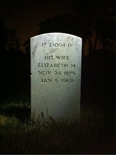 Headstone Back of Carl Rottman. Arlington National Cemetery.