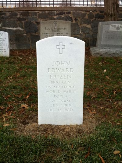 Headstone Front of Dorothy M Frizen. Arlington National Cemetery.