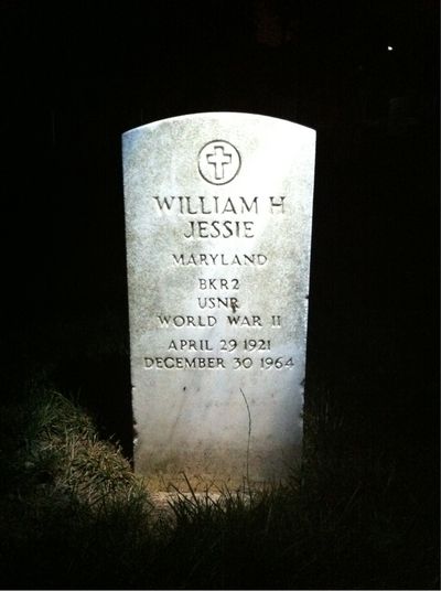 Headstone Front of William H. Jessie. Arlington National Cemetery.