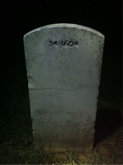 Headstone Back of William Lewis. Arlington National Cemetery.