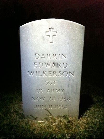 Headstone Front of Darrin Edward Wilkerson. Arlington National Cemetery.