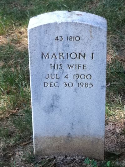 Headstone Back of Edward Yates. Arlington National Cemetery.