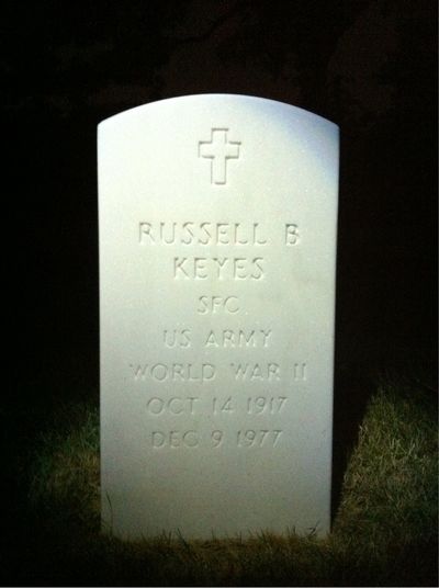 Headstone Front of Elaine Keyes. Arlington National Cemetery.