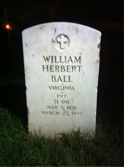 William Ball — Headstone Front