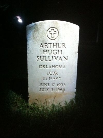 Headstone Front of Arthur Hugh Sullivan. Arlington National Cemetery.