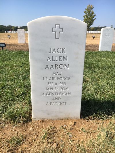 Jack Aaron — Headstone Front