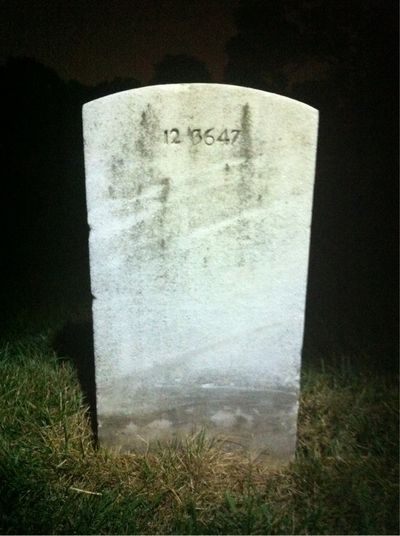 Headstone Back of Alfred Spiegel. Arlington National Cemetery.