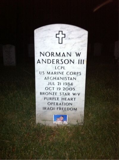 Norman Anderson — Headstone Front