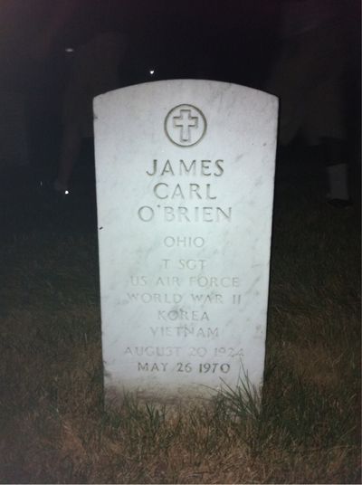 Headstone Front of James O'Brien. Arlington National Cemetery.