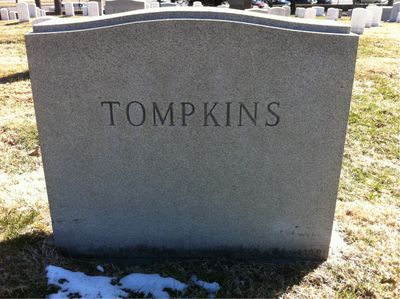 Headstone Back of Arthur F Tompkins. Arlington National Cemetery.