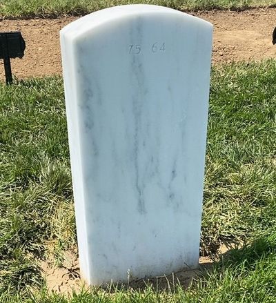 Headstone Back of Nathan Richard Berkley. Arlington National Cemetery.