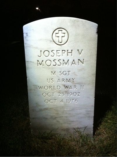 Joseph Mossman — Headstone Front