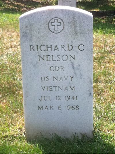 Headstone Front of Richard Crawford Nelson. Arlington National Cemetery.