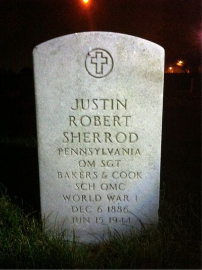 Headstone Front of Louise Sherrod. Arlington National Cemetery.