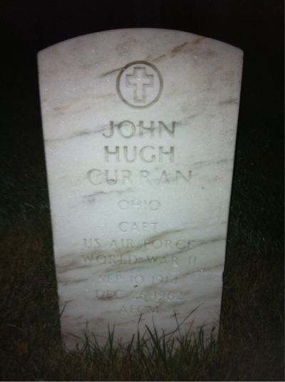 Headstone Front of John F Curran. Arlington National Cemetery.