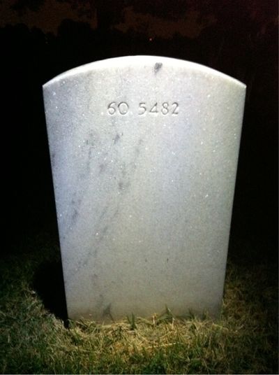 Headstone Back of Darrin Edward Wilkerson. Arlington National Cemetery.
