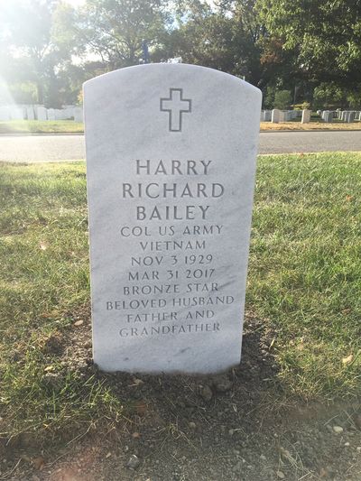 Harry Bailey — Headstone Front